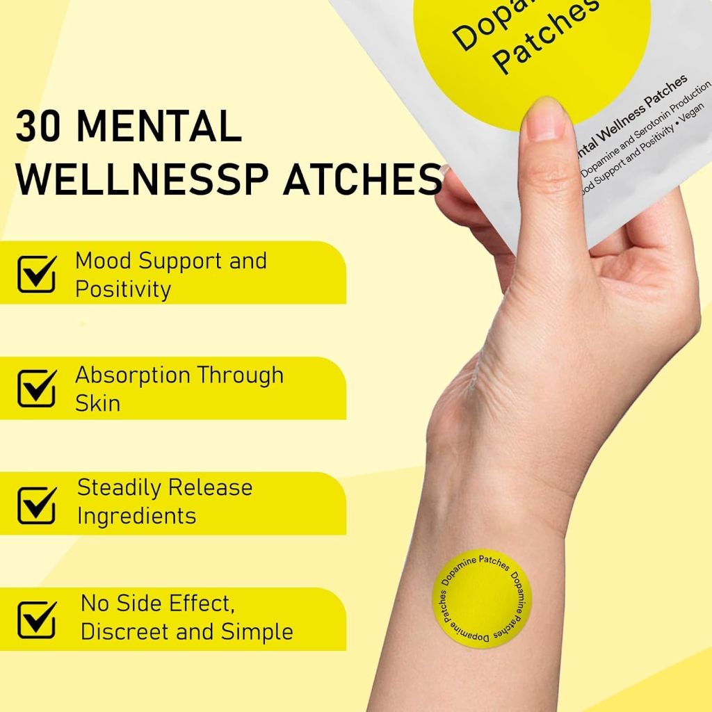 Firmora Dopamine Patches-Used for Enhancing Concentration and maintaining Emotional Stability on a Daily Basis (30 Pack)