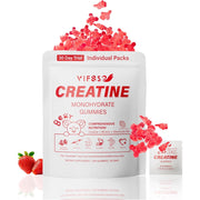 Creatine Monohydrate Gummies with 10 Creatine, BCAAs, & Electrolytes - Strawberry, 240ct