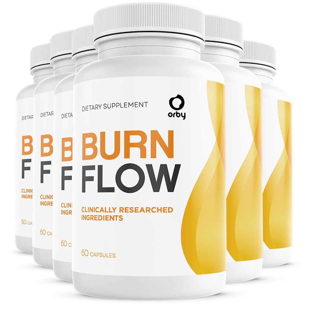 Orby BurnFlow Capsules – 100% Natural Formula with Turmeric, BioPerine & More– 60 Capsules, 1 Month Supply