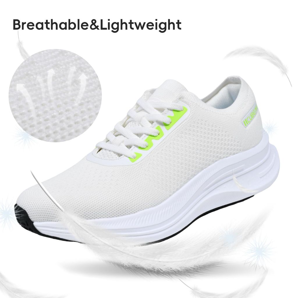 PMKZSES Mens Non Slip Walking Shoes, White - size 39