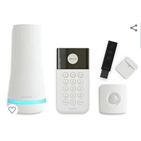 SimpliSafe 5 Piece Wireless Home Security System, Works w/Alexa, Google - White