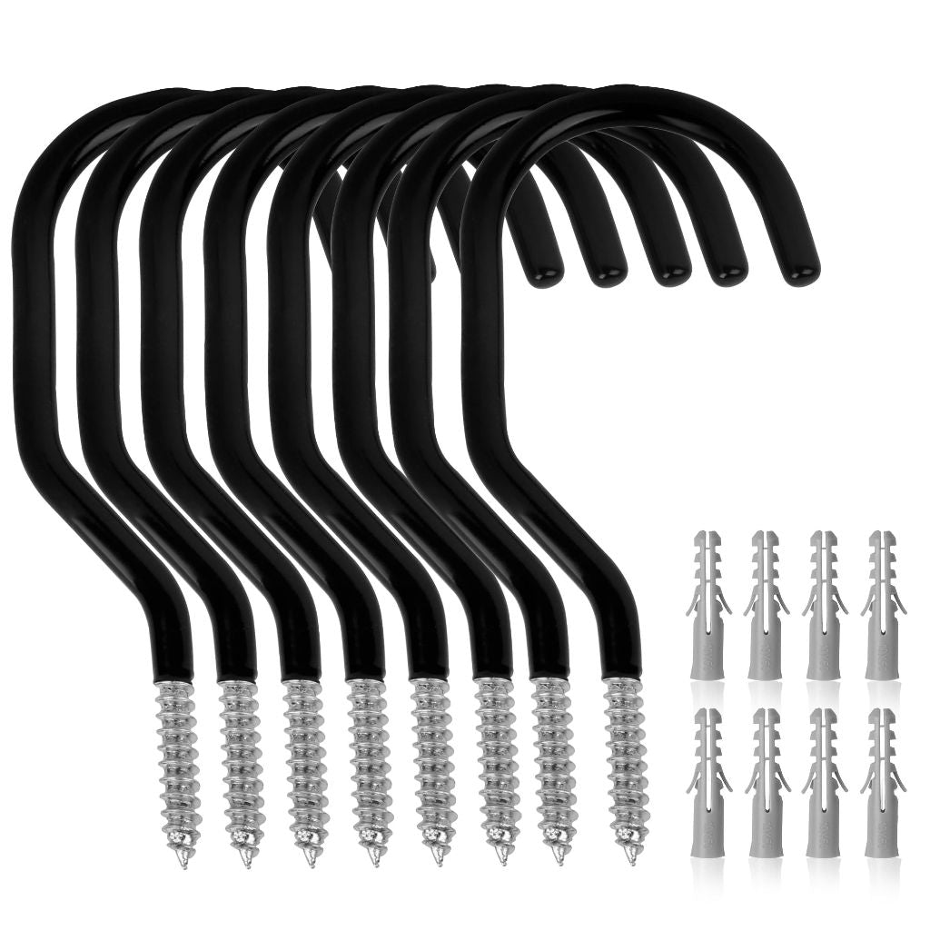 GURADESIGN 8pk Heavy Duty Bike Hook, Loading Capacity 100 LBS, 6 inch, Bike Hooks for Garage Wall and Garage Ceiling