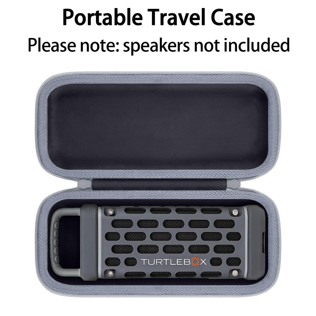 Co2CREA Hard Travel Case for Outdoor Portable Bluetooth Speaker – (Black)