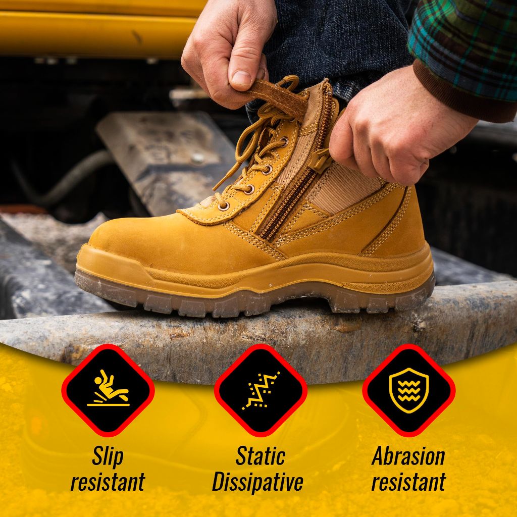 ROCKROOSTER Mens Work Boots, 6 inch Steel Toe (AK050 US 10)