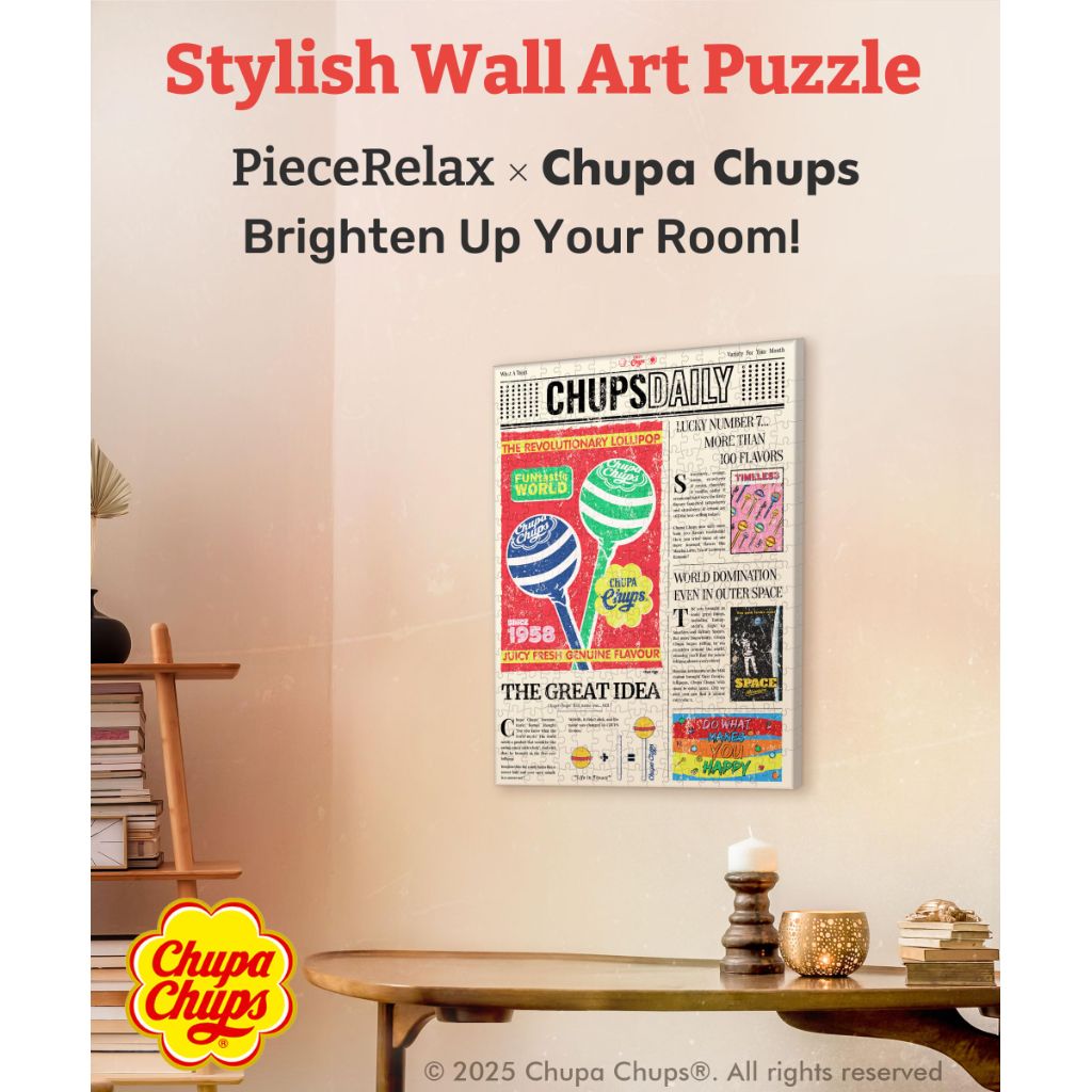 Chupa Chups X PieceRelax Puzzle Canvas Wall Art 366 Plastic Pieces for Adults
