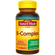Nature Made Stress B Complex with Vitamin C and Zinc, B Complex Vitamins for Women and Men, Immune Support, 75 Tablets, 75 Day Supply