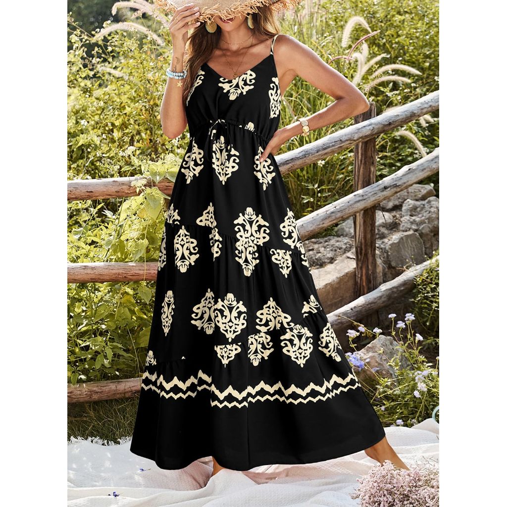 Summer Dress Printed Women's Casual Dress M