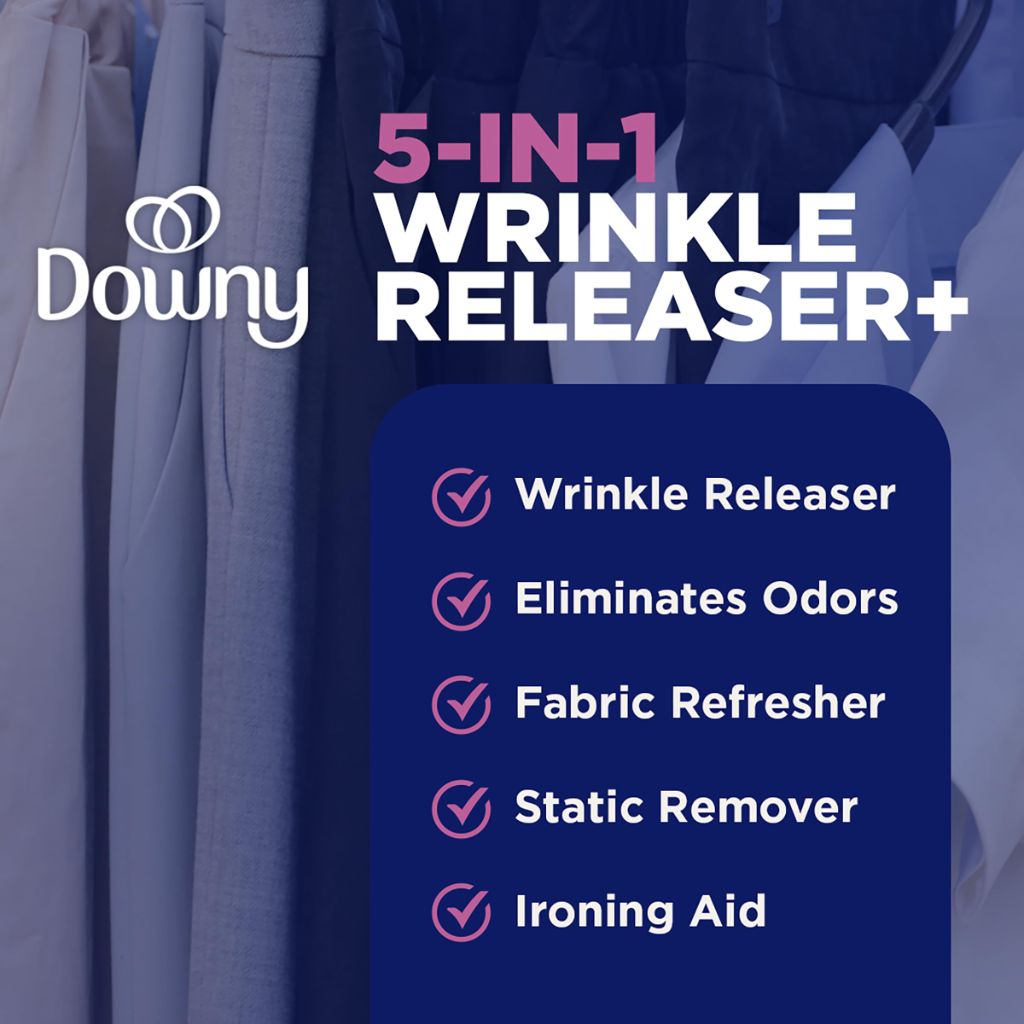Downy Wrinkle Releaser Spray | 9.7 Fl Oz (Pack of 2), Fresh Scent