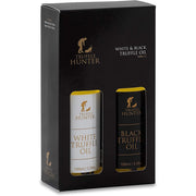 TruffleHunter - Black & White Truffle Oil Set - Extra Virgin Olive Oil for Cooking & Seasoning - 3.38 Oz X2