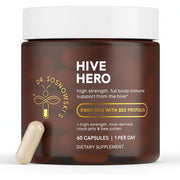 Dr Sosnowski's Hive Hero – Propolis, Royal Jelly & Bee Pollen Supplement – Triple Hive Action for Daily Wellness – 60 Vegetable Capsules
