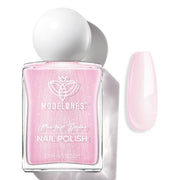 Modelones Glazed Pink Nail Polish, Shimmer Pearl Pink 15 ml | 0.5 Fl Oz