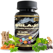 Shilajit Ashwagandha, Magnesium, & Ginseng 12-in-1 Supplement (20,561mg) – 60 Capsules