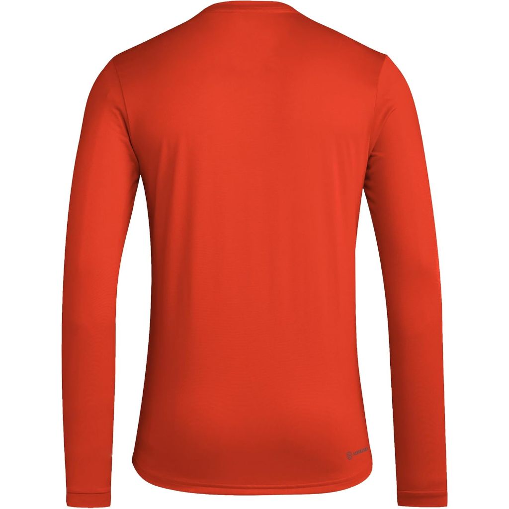 adidas Men's Houston Dynamo Local Stoic Long Sleeve Pre-Game T-Shirt - Orange, XL