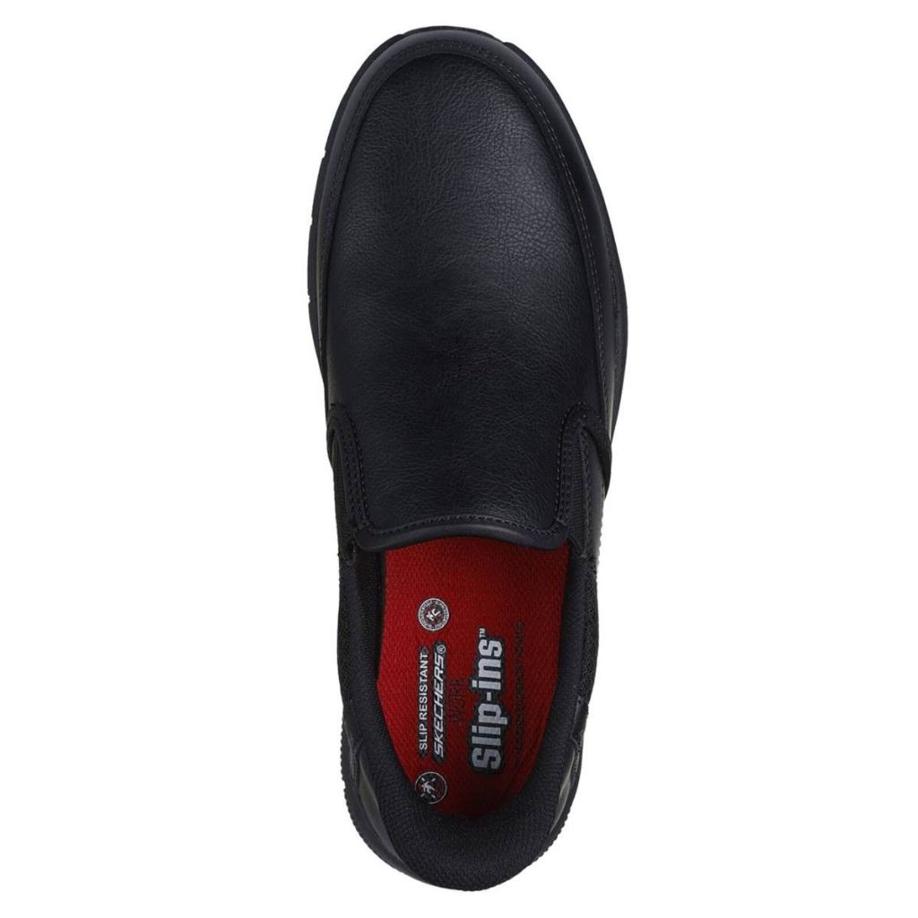 Skechers Men's Nampa Broxtin Slip-In Food Service Shoe, Black, Size 11.5 W