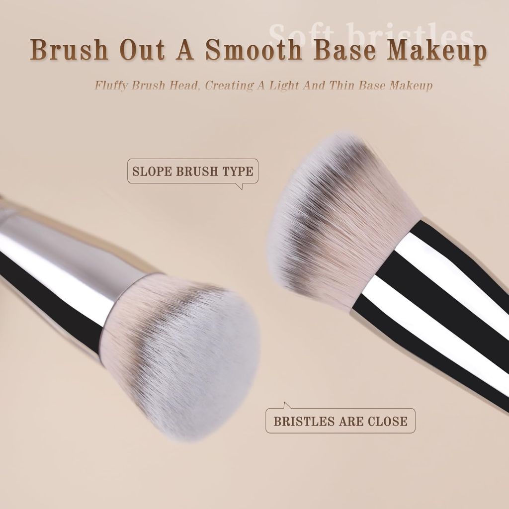 Travel Size Concealer Brush Flat Top, Compact Brush 6.4"