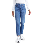 OFLUCK Straight Leg Mom Jeans for Women, High Waisted, Indigo - size 6