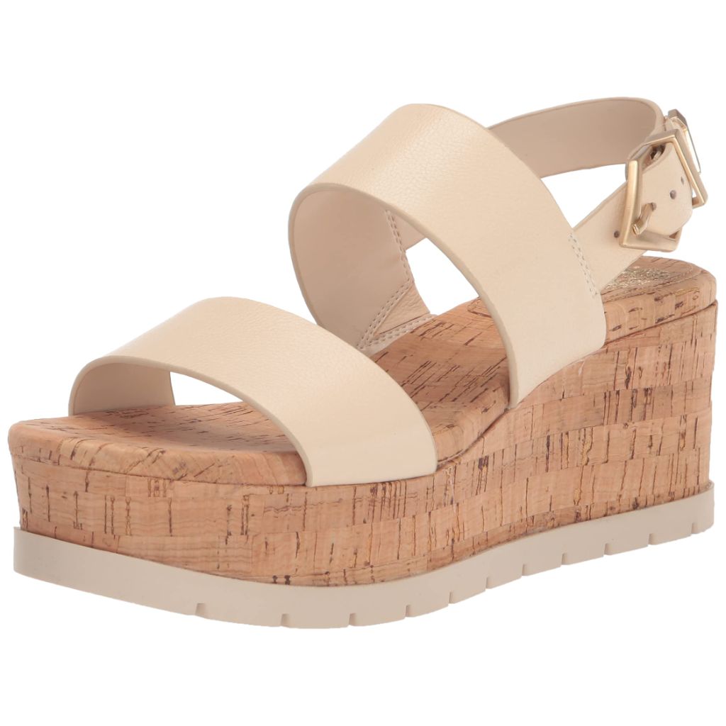 Vince Camuto Miapelle Wedge Sandal  Color Warm Vanilla (Size 9.5)