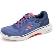 Skechers Women's Go Walk 7 Walking Sneaker, Cosmic Waves Navy/Coral, Size 13