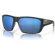 Fin-Nor Bouncer Sunglasses - Matte Black Frame/Blue Mirror Gray Glass Lens