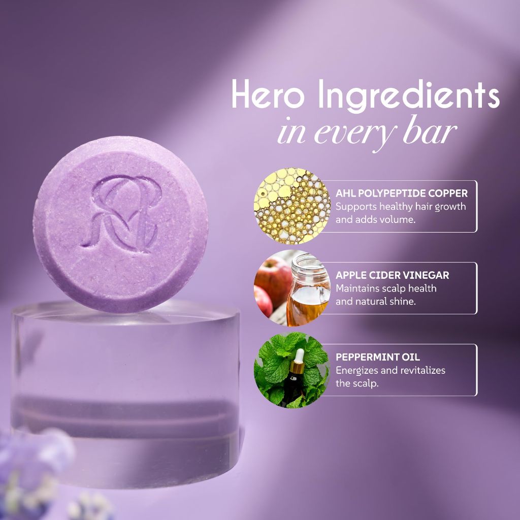 Alice Cares Volumizing Shampoo Bar for Thin & Fine Hair – with Copper Peptides, Apple Cider Vinegar & Avocado Oil
