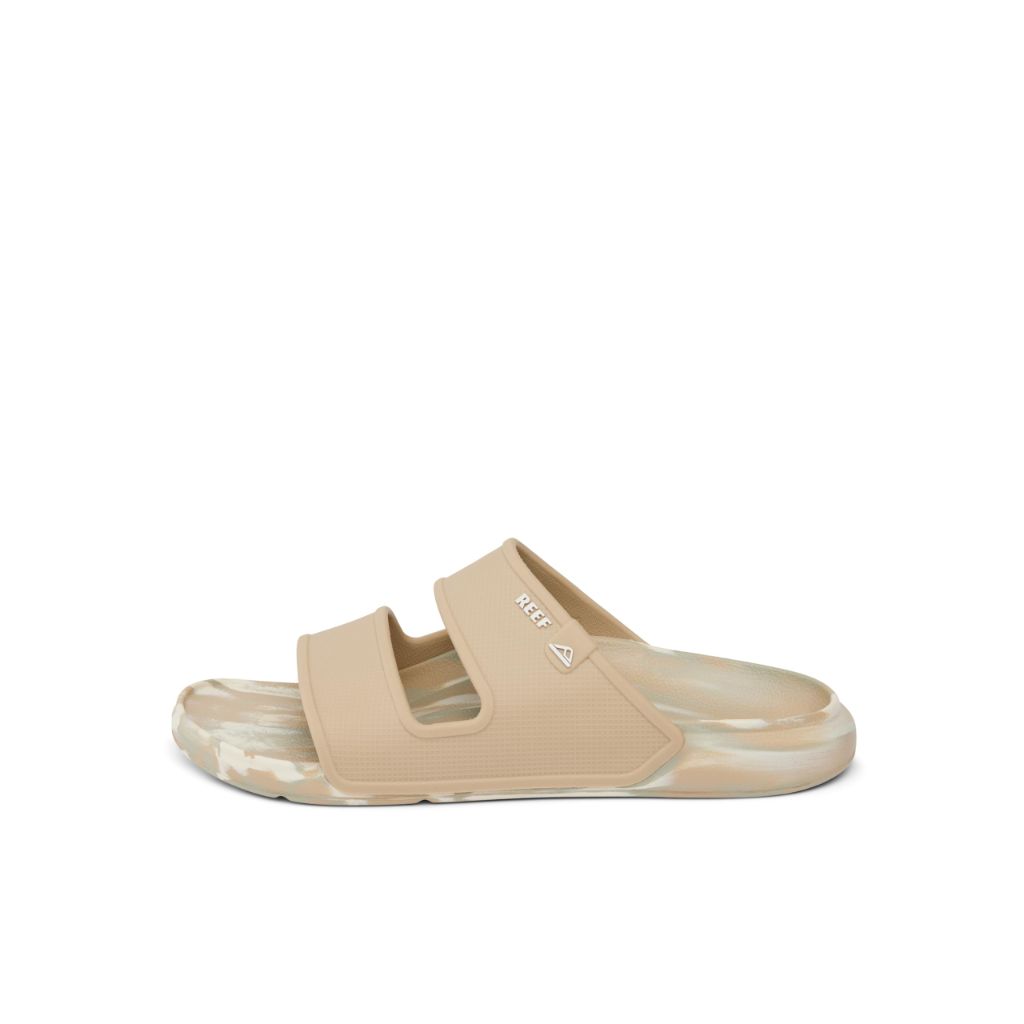 SZ 12, Reef Oasis Double Up Men's Waterproof Slide Sandal, Fossil/Birch