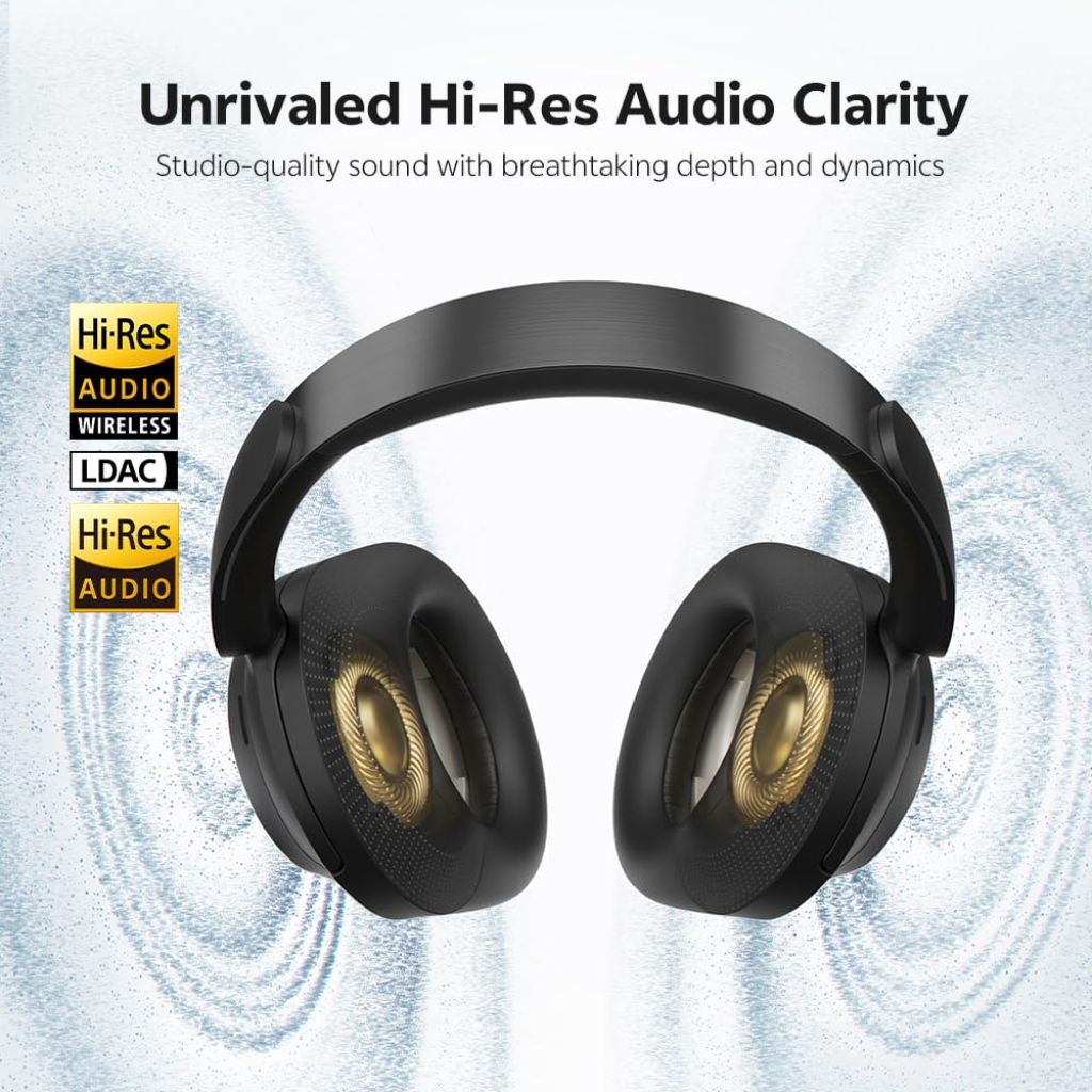 QCY H3S Wireless Bluetooth Over-Ear Headphones (Black)