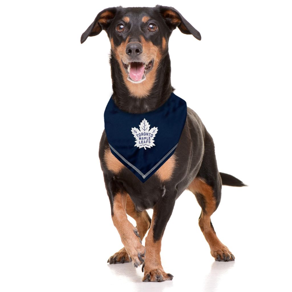 Pets First NHL Toronto Maple Leafs TIE Bandana, Size Small/Medium. Dog Bandana Scarf Bib for Pet Cat Dog