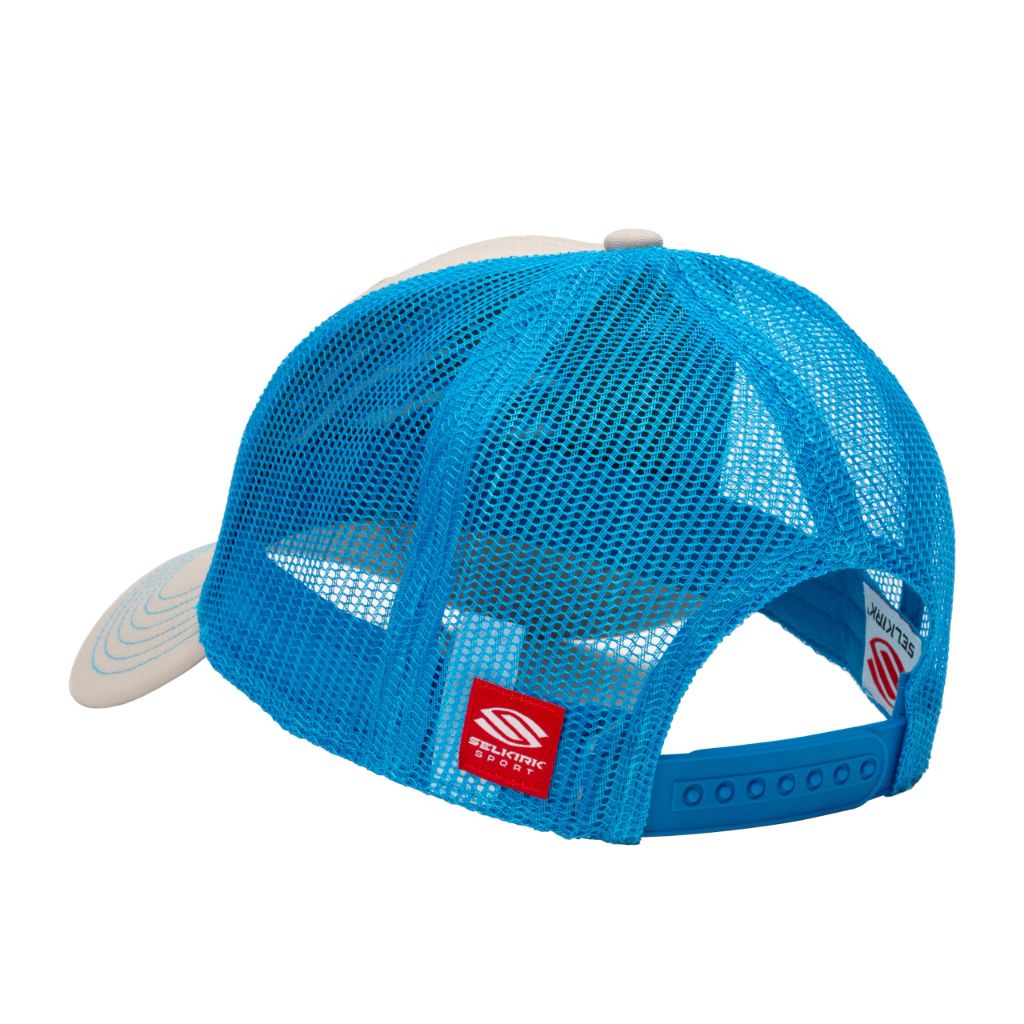 Selkirk Amped Trucker Pickleball Hat | Pickleball Hats for Men | Pickleball Hats for Women | Adjustable Snap Closure | Blue |