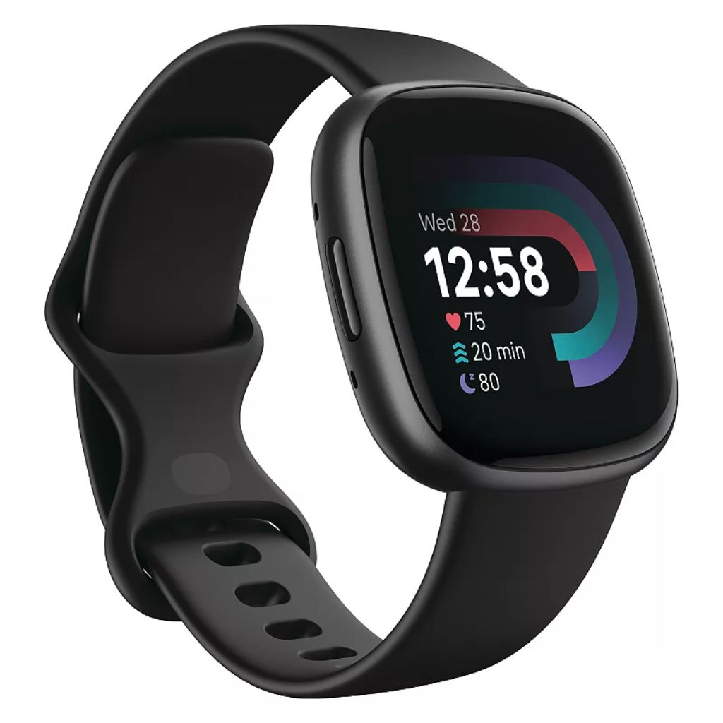 Fitbit Versa 4 Smartwatch Activity Tracker - Graphite Aluminum with Black Band