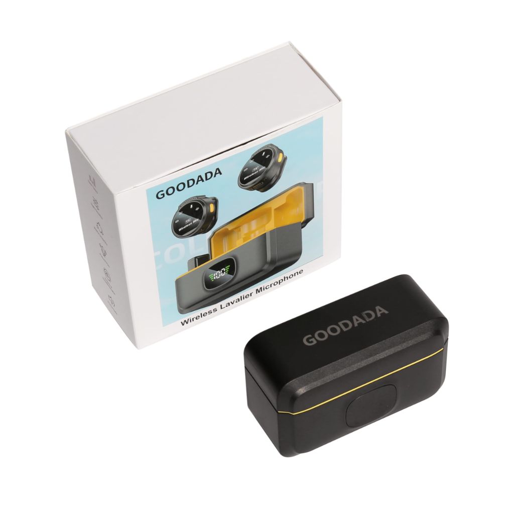 GOODADA Wireless Lavalier Microphone Magnetic Clip-On Mic with AI Noise Reduction