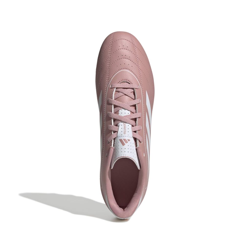 SZ 12.5, Adidas Unisex-Adult Goletto IX Firm Ground/Multi Ground Soccer, Wonder Mauve/White
