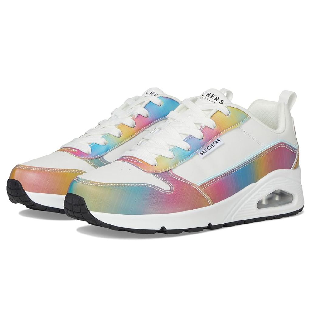 SKECHERS Uno - Opalescent Women's Shoes White : 5.5 B - Medium, Synthetic