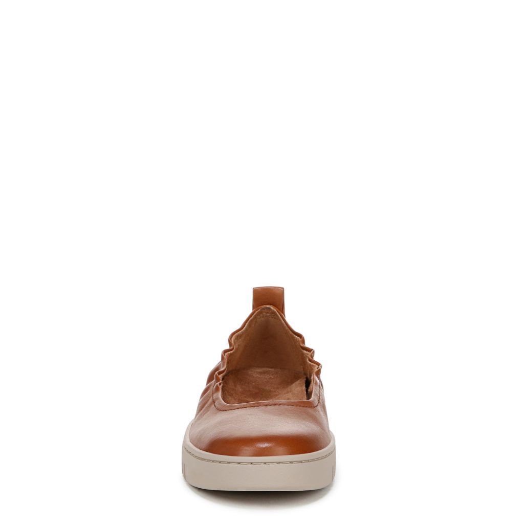 Vionic Womens Uptown Ballet Ballet Flat Tan Leather 9.5 M