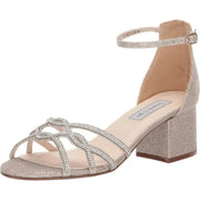 Touch Ups Womens Zoey Fabric Open Toe Bridal Ankle Strap Sandals - Size 12