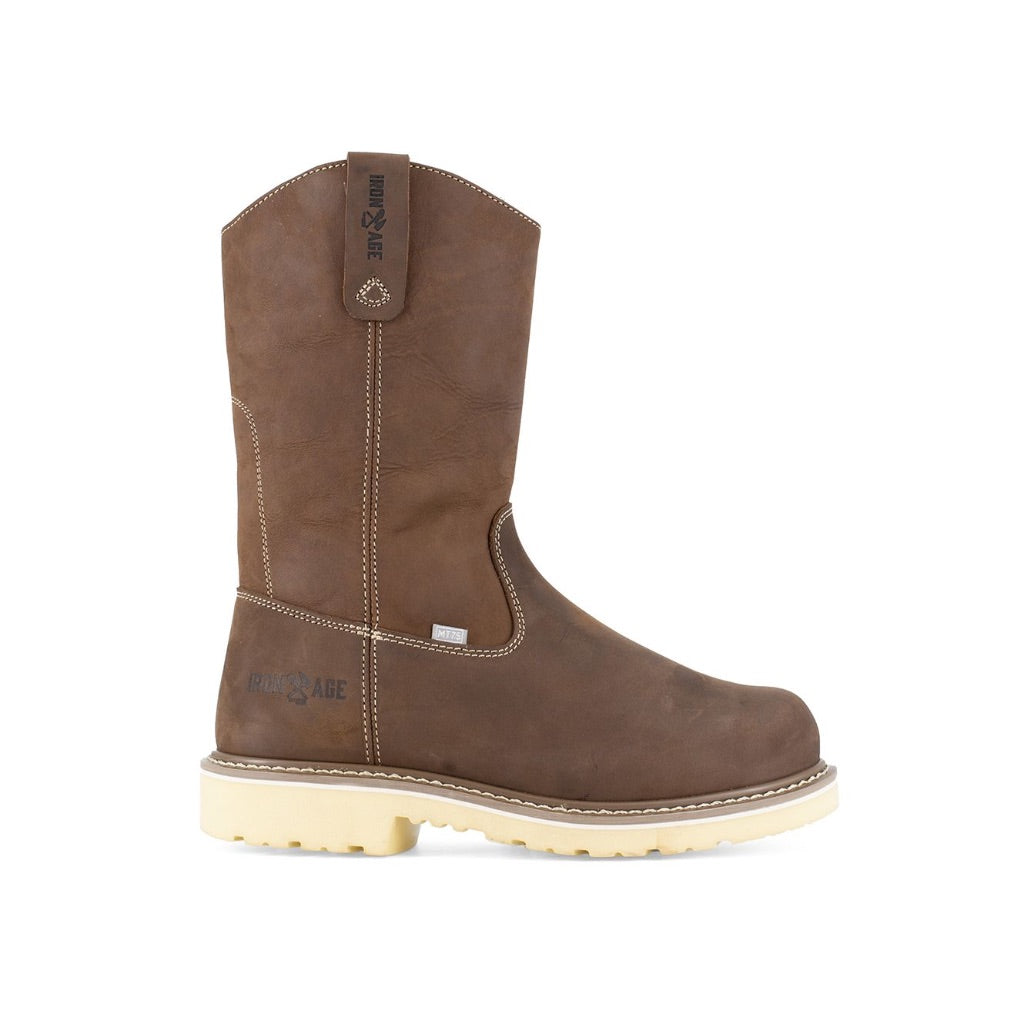 Iron Age Men's Solidifier 11" Electrical Composite Toe Pull-On Work Boots, Size 8W, Brown