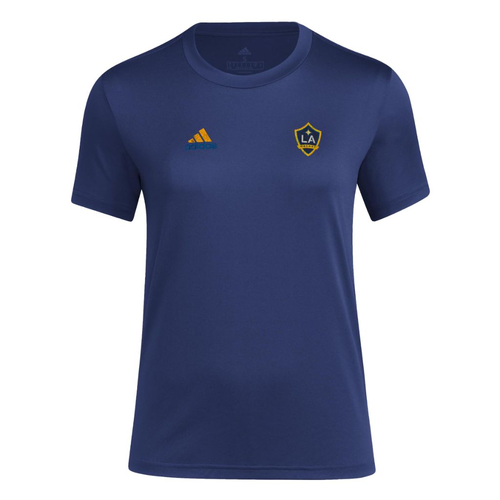 Adidas Women's Los Angeles Galaxy Local Stoic Short Sleeve Pre-game T-shirt, Team Navy Blue, Large Tall