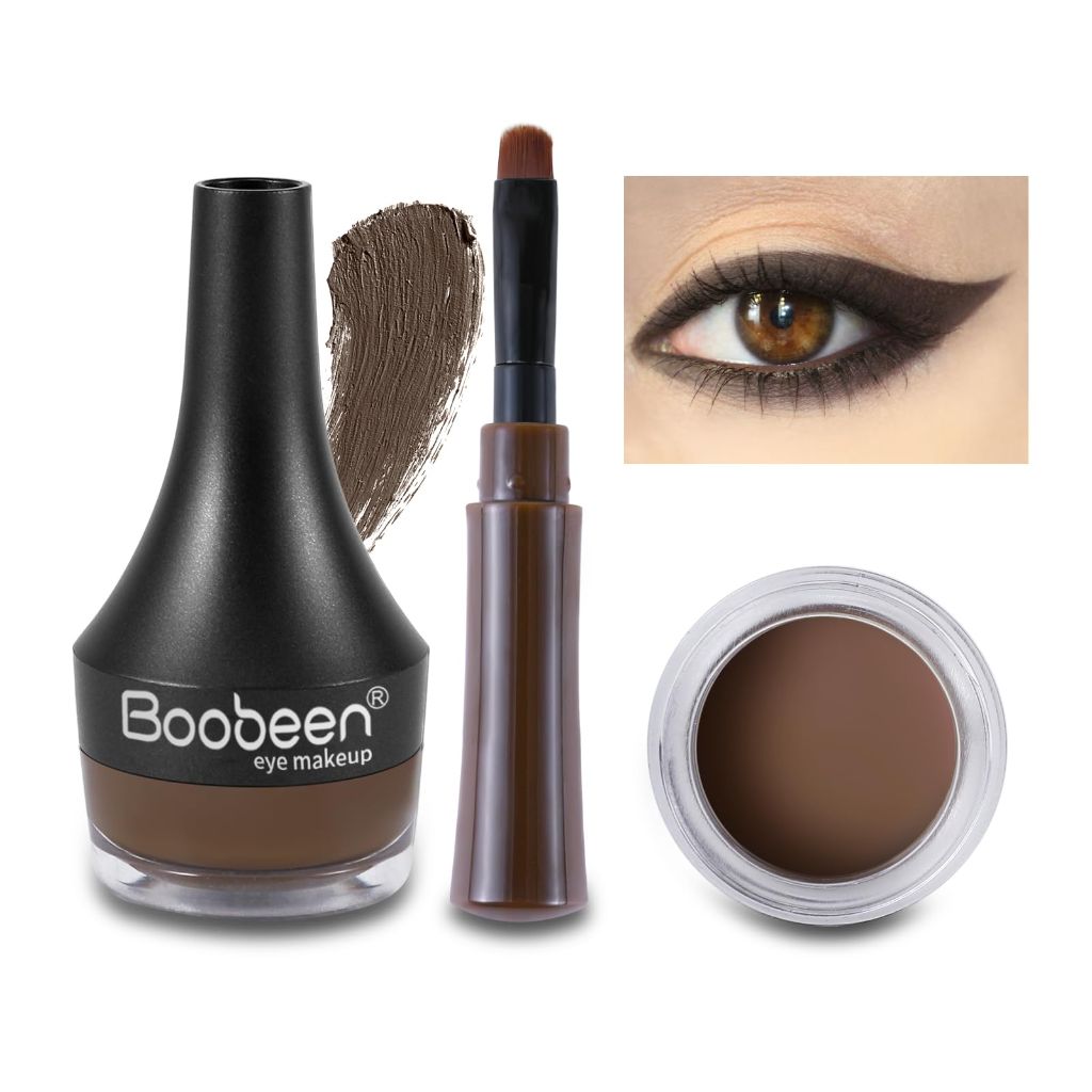 Boobeen Gel Eyeliner Waterproof High Pigment Eye (Dark Brown)