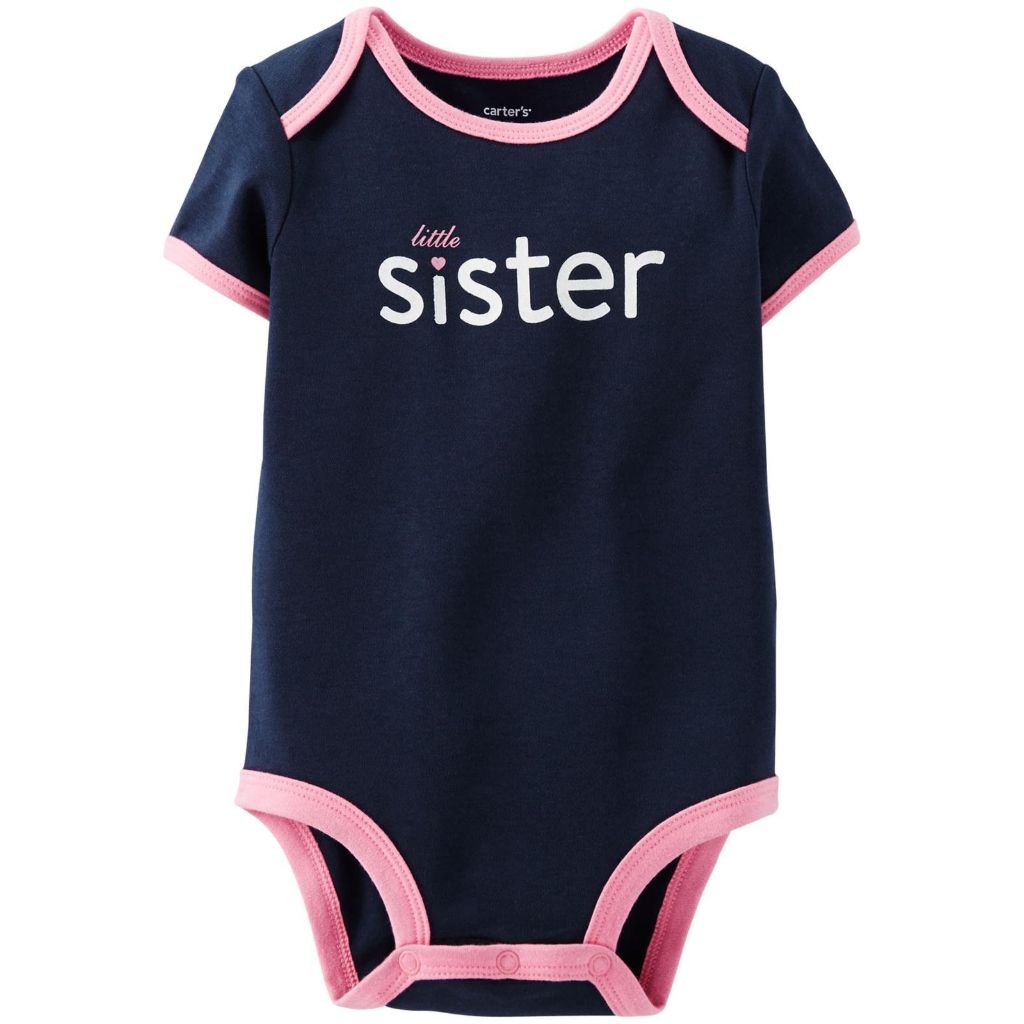 Carter's Baby Girls' Slogan Bodysuit (Baby) - Navy - Newborn