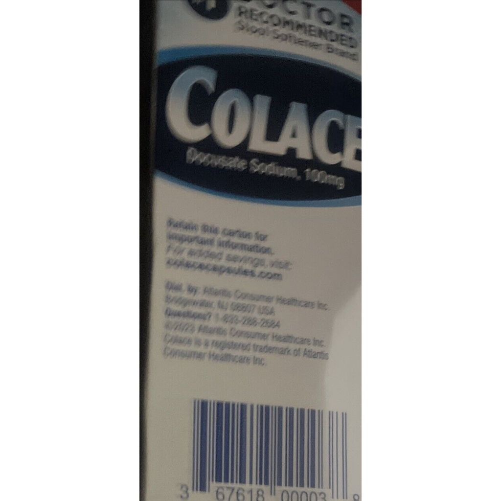 Colace Regular Strength Stool Softener 100 Mg Capsules, 100 CT