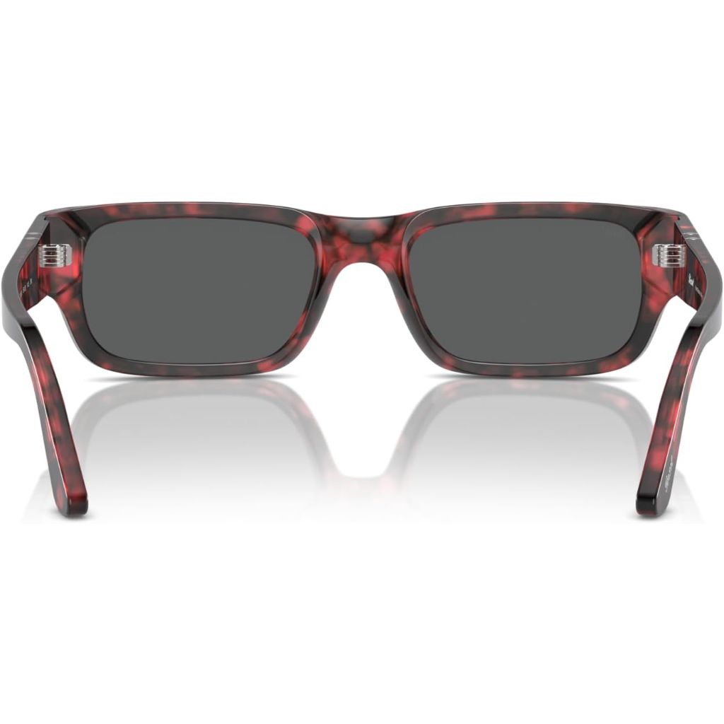 Persol PO3347-S 1212/B1 Adrien Sunglasses - Red Havana Frame/Gray Lens, 55/20/145