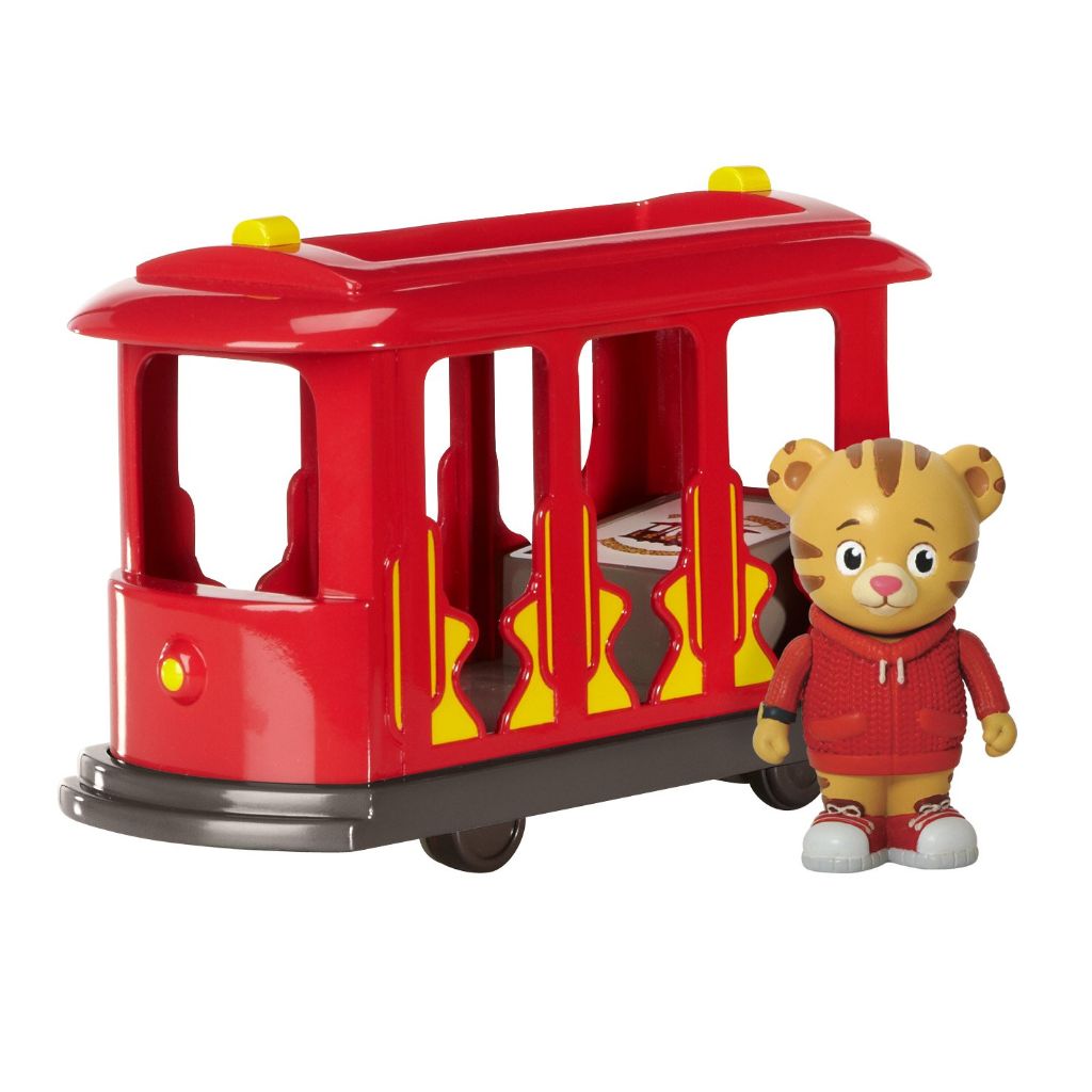 Daniel Tiger's Neighborhood Trolley with Daniel Tiger Figure Included, Pull Back and Go