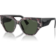 Vogue Eyewear Women's Vo5409s Square Sunglasses - Gray Tortoise/Dark Green Polarized, 52mm