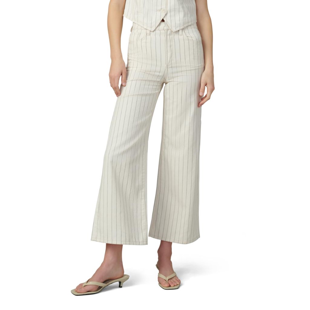 Joe's Jeans Women's The Mia High Rise Wide Leg Ankle Jean, Natural Stripe, 31