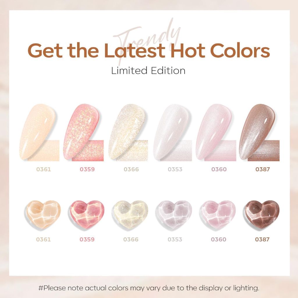 modelones Nail Polish Set, Pearl, White, Pink, Nude Mini Nail Polish Set - 6 Shades