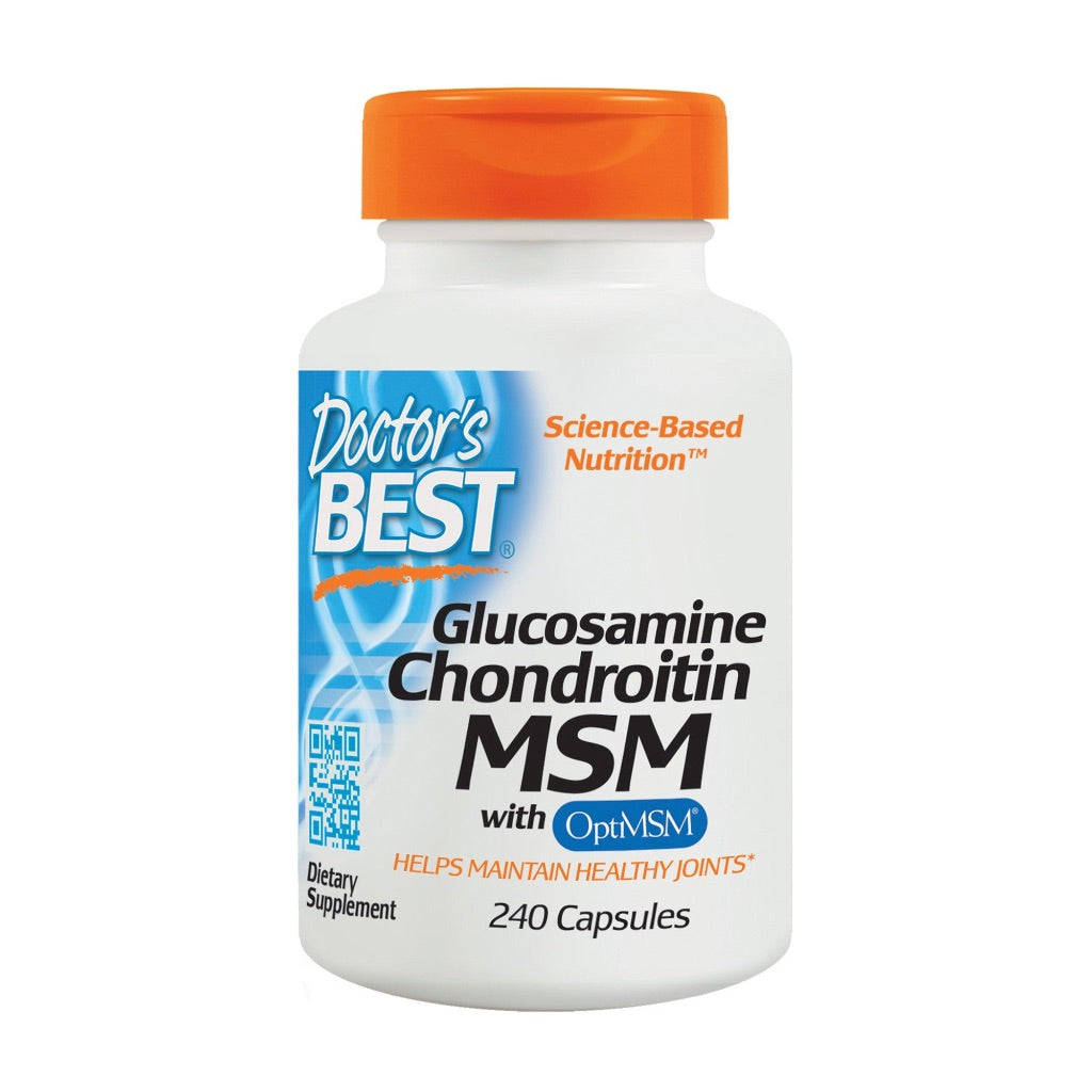Doctor's Best Glucosamine Chondroitin Msm with Optimsm Supplement Vitamin | 240 Caps