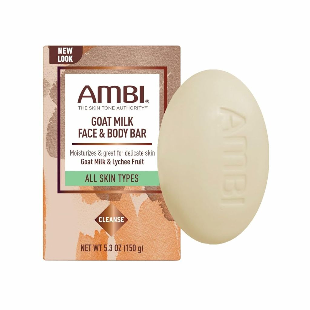 Ambi Goat Milk Face & Body Bar, Moisturizing Formula - 5.3 Ounce