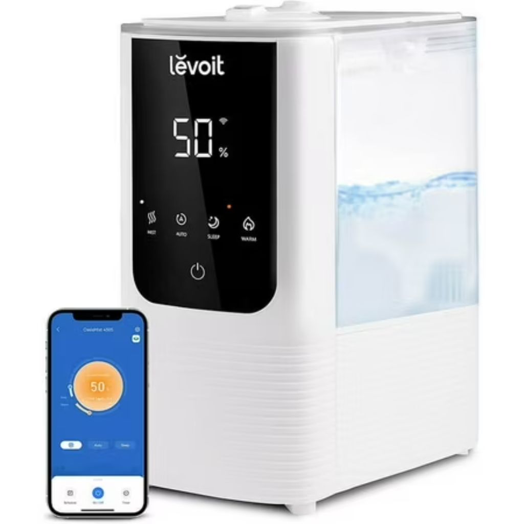 LEVOIT Smart Cool and Warm Mist Humidifier with Aromatherapy 4.5L  LV450S White
