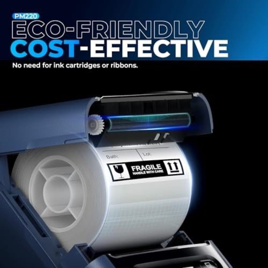 Nelko Label Maker Machine with Tape  PM220 Bluetooth Label Printer  2 Inch Portable Thermal Printer for Small Business  Address  Logo  Clothing  Stick