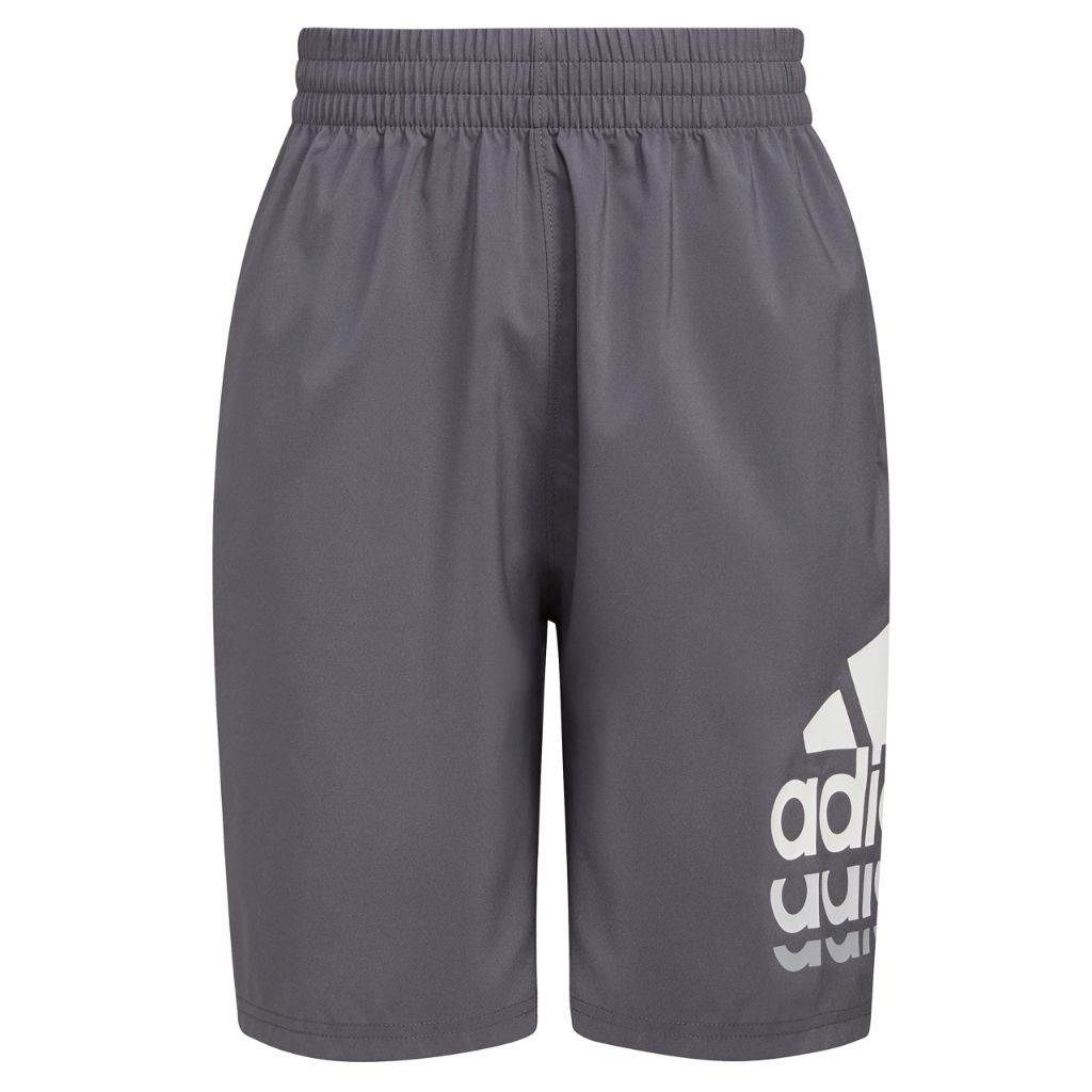 Adidas Boys' AEROREADY® Elastic Waistband Essential Woven Sportswear Shorts, Grey Five, 2T