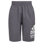 Adidas Boys' AEROREADY® Elastic Waistband Essential Woven Sportswear Shorts, Grey Five, 2T